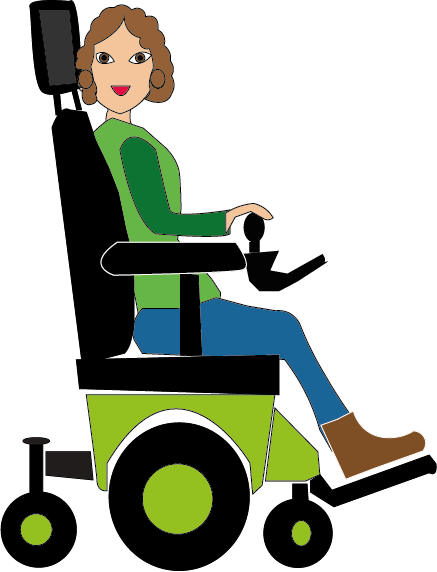 illustratie van persoon in rolstoel